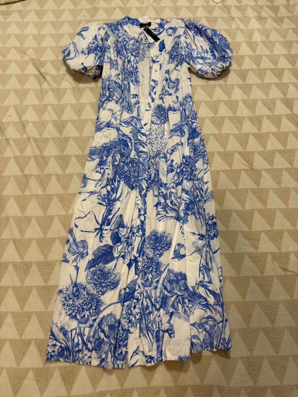 T Tahari Women's Puff-Sleeve Button-Front Midi Dress — image 2 of 4